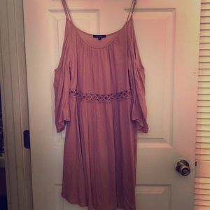 Mauve colored dress. Knee length